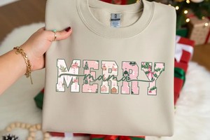 Merry Mama PNG Pink Retro Christmas Sublimation, Festive Coquette Mama Christmas Design for Shirts, Trendy Holiday Digital Download
